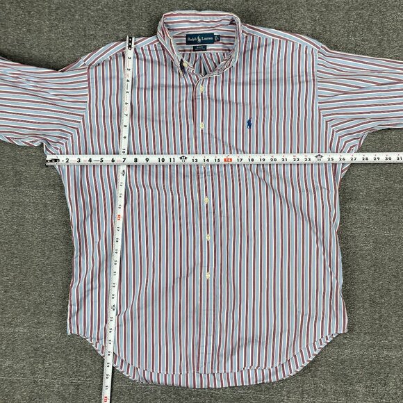 Ralph Lauren Shirt Mens L Blake Striped Office Capsule Everyday Minimal Staple - Picture 6 of 8
